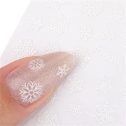 Hvide snefnug klistermærker, JO-910, GNB